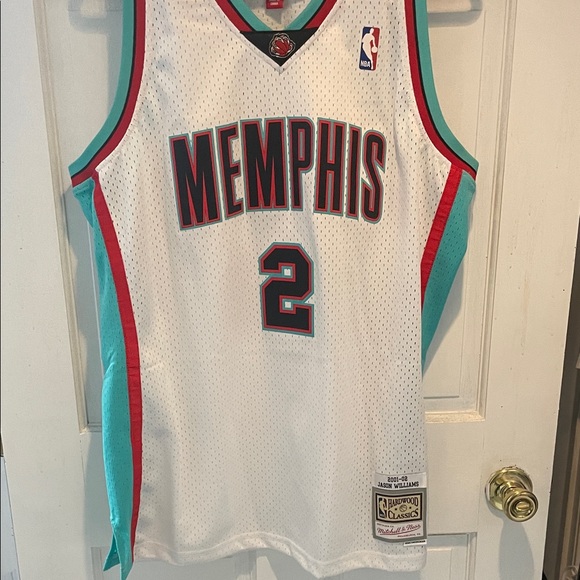 Mitchell & Ness Memphis Jersey - White Red Teal Jason Williams 2001 !